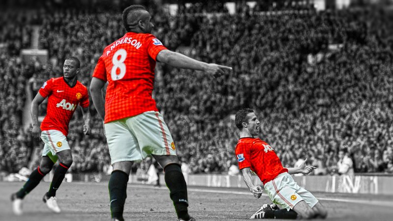 Soccer Players Celebrating — Red, Intense