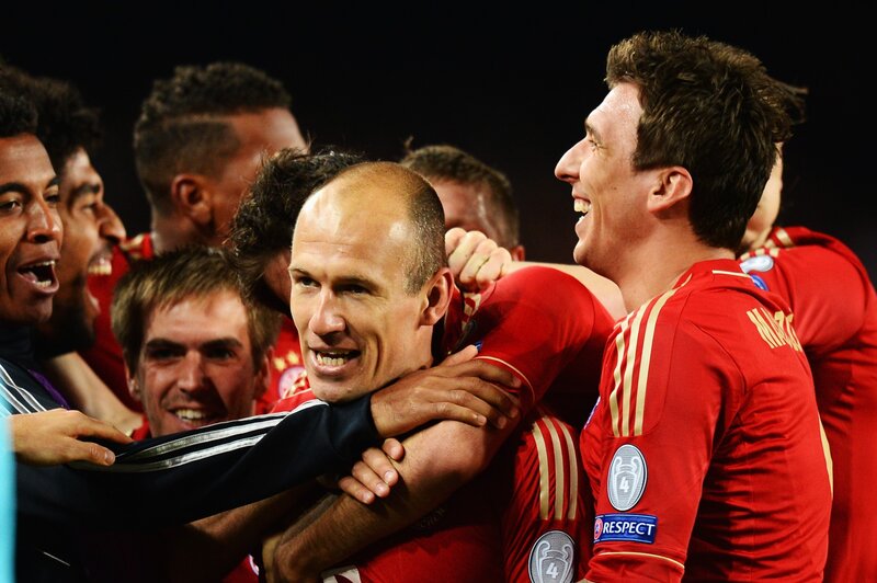 Soccer Players Celebrating — Red, Joyful