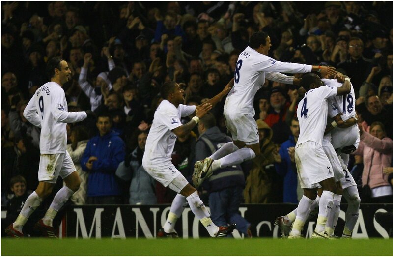 Soccer Players Celebrating — White, Celebratory, Night, Photograph, Crowd, Stadium, Jerseys