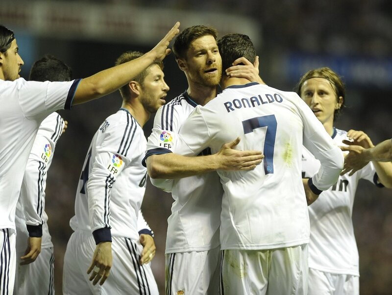 Soccer Players Celebrating — White, Celebratory, Night, Photograph, Jerseys, Stadium, Crowd, Blue