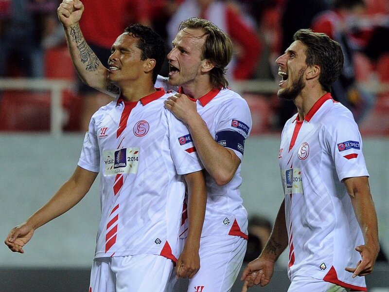 Soccer Players Celebrating — White, Celebratory, Night, Photograph, Jerseys