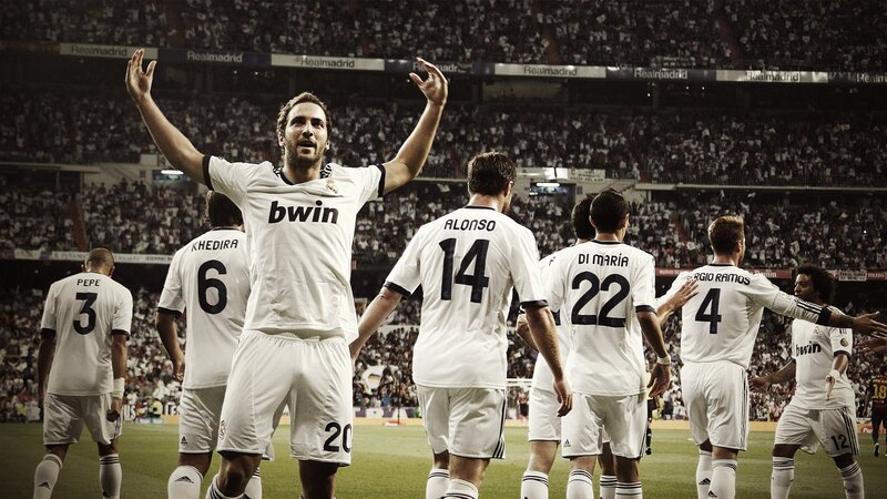 Soccer Players Celebrating — White, Celebratory, Night, Photograph, Stadium, Crowd, Jerseys, Field, Black