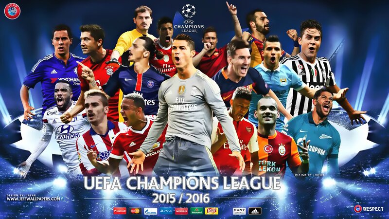 Soccer Players Collage — Blue, Dramatic