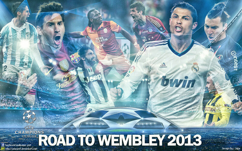 Soccer Players Collage — Blue