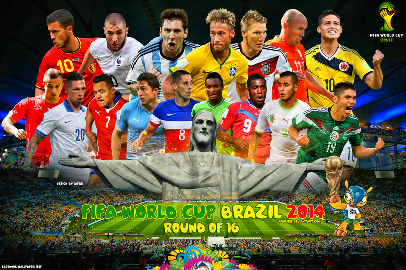 Soccer Players Collage — Green, Energetic