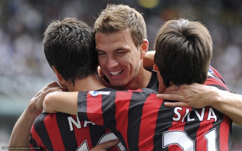 Soccer Players Hugging — Red, Celebratory, Afternoon