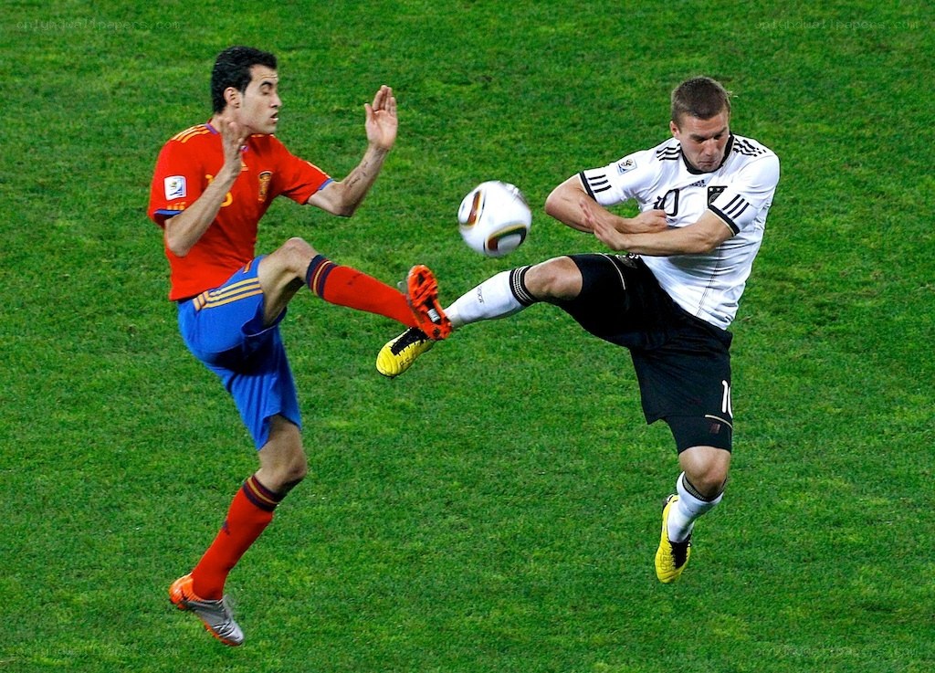 Soccer players in action
