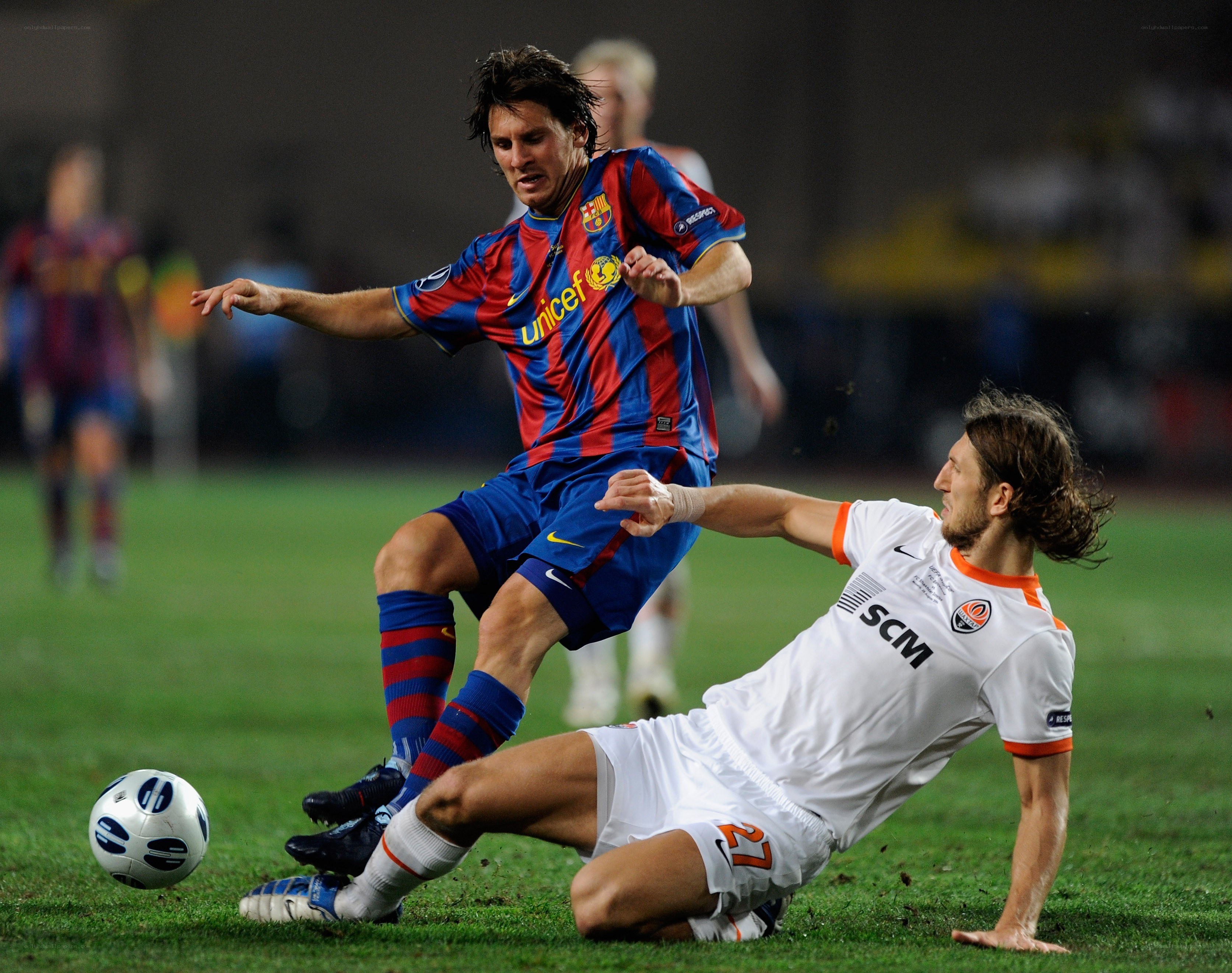 Soccer players in action