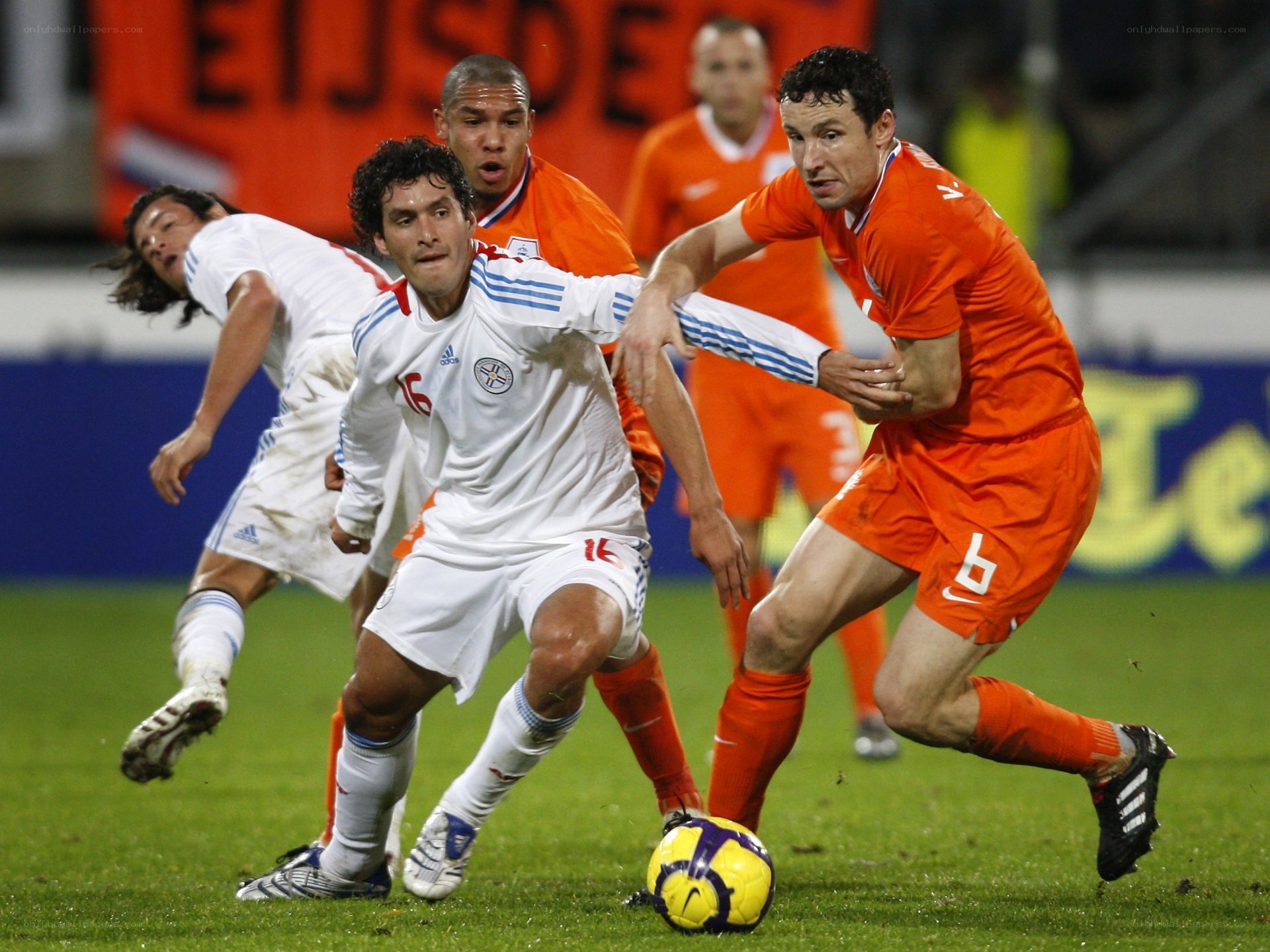 Soccer players in action