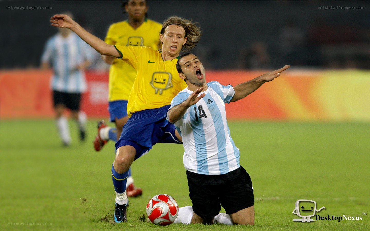 Soccer players in action