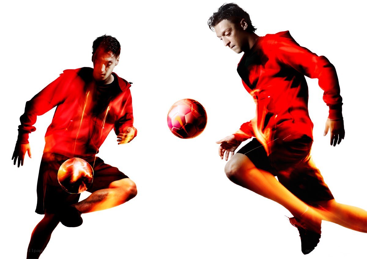 Soccer players in action