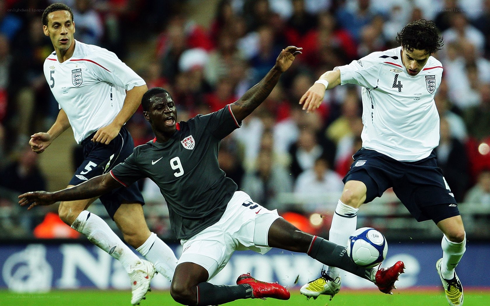 Soccer players in action