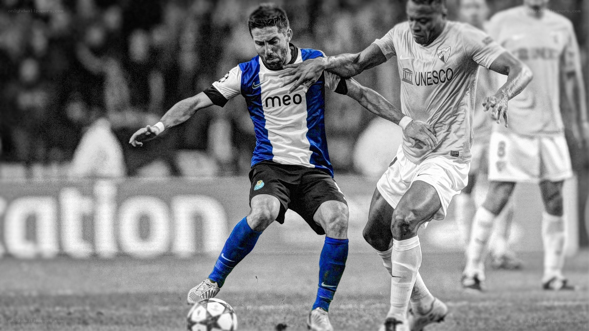 Soccer players in action