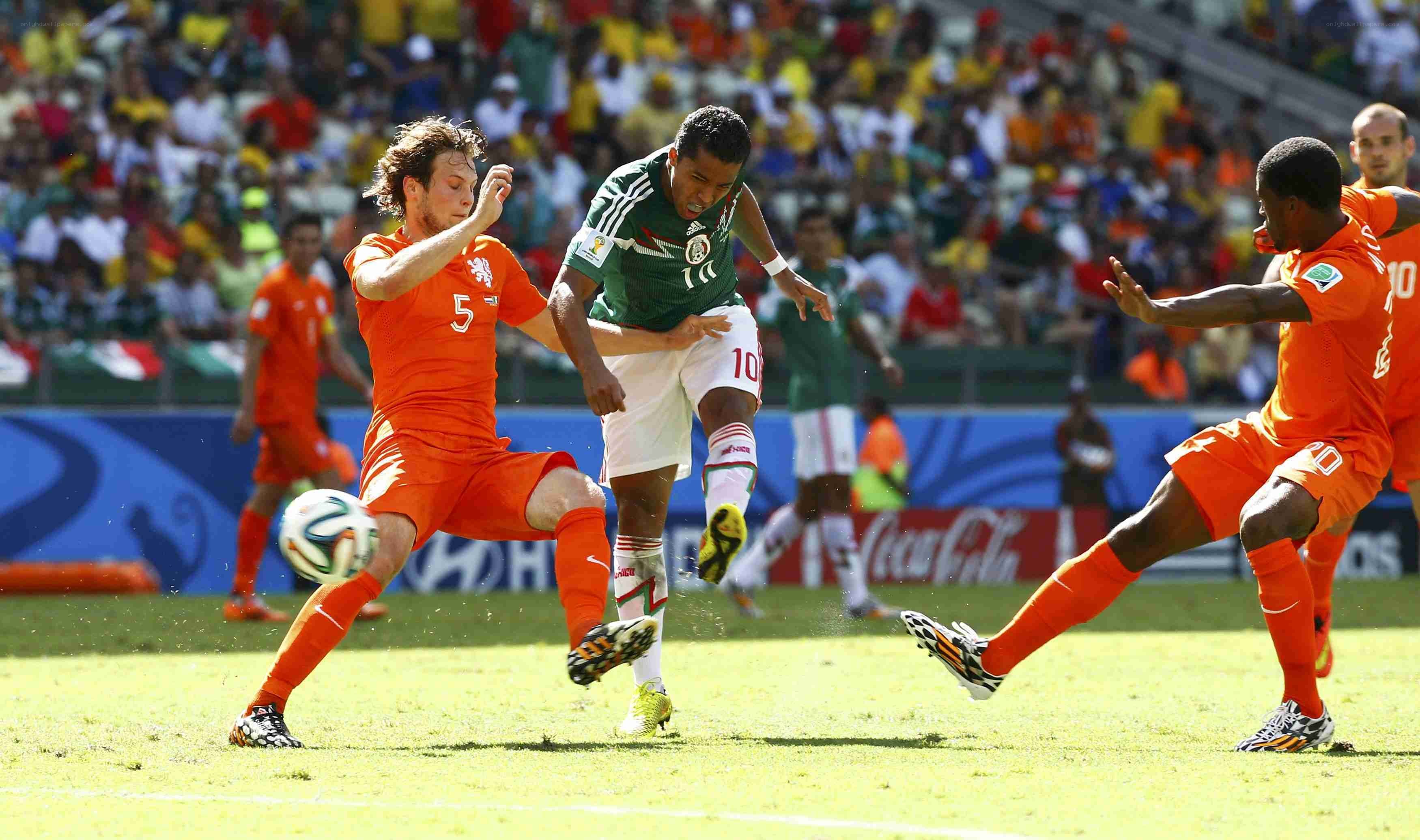 Soccer players in action