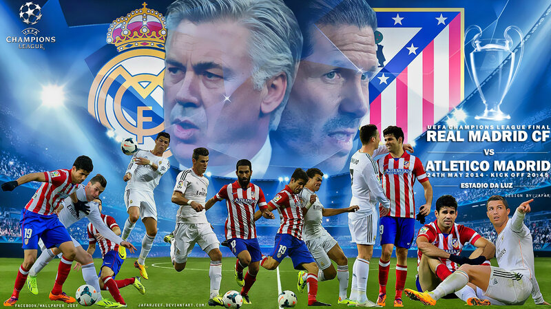 Soccer Players in Action — Blue, Dramatic, Digital Art, Trophy