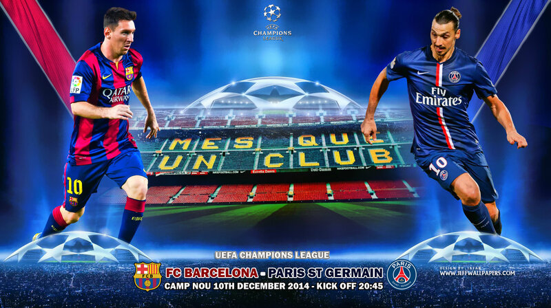Soccer Players in Action — Blue, Dramatic, Night, Digital Art, Stadium, Team Jerseys