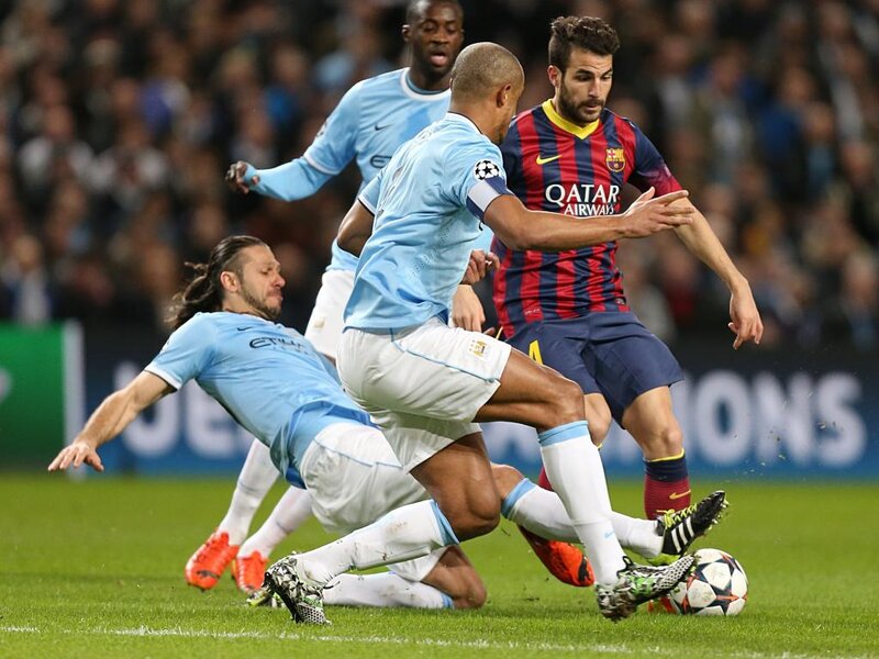 Soccer Players in Action — Blue, Intense