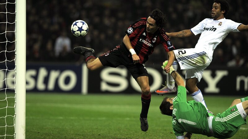 Soccer players in action during a match
