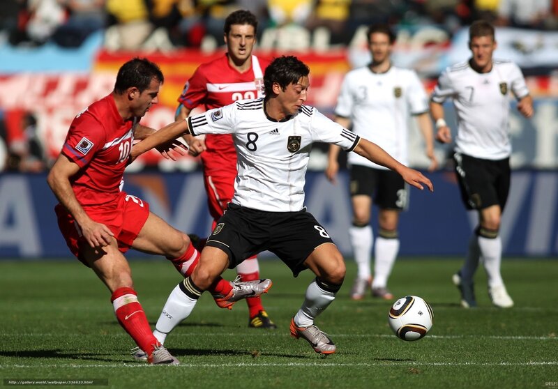 Soccer Players in Action — Green, Competitive, Afternoon, Photograph