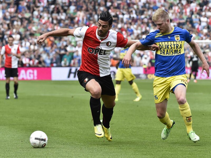 Soccer Players in Action — Green, Competitive, Afternoon