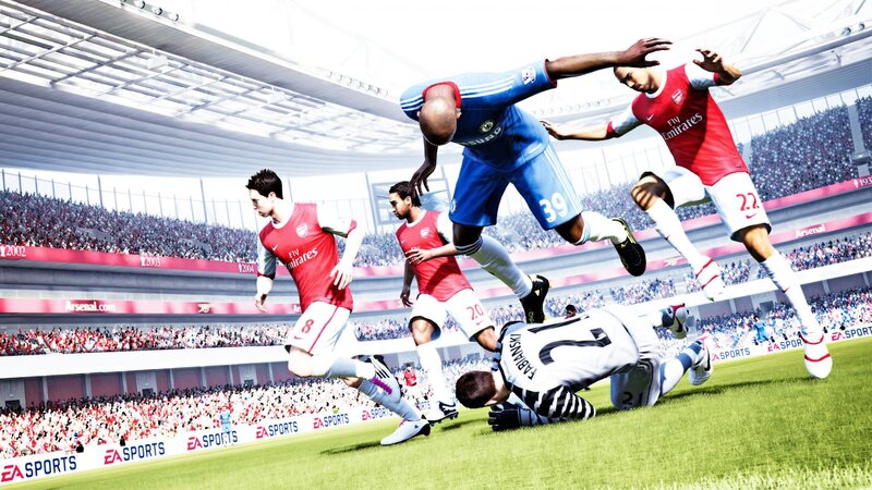 Soccer Players in Action — Green, Dynamic, Afternoon, 3d Render, Stadium