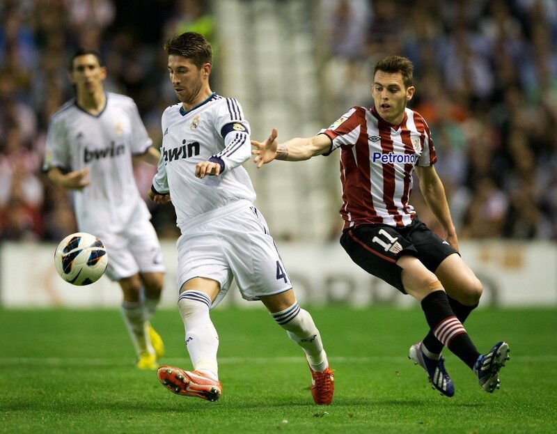 Soccer Players in Action — Green, Dynamic, Night, Photograph, Football