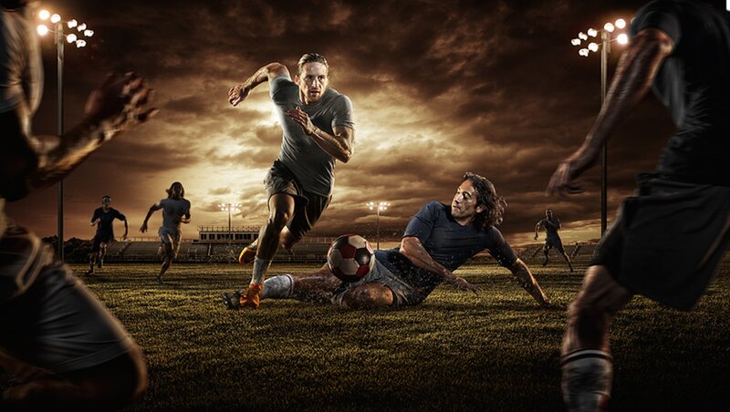 Soccer Players on Field — Brown
