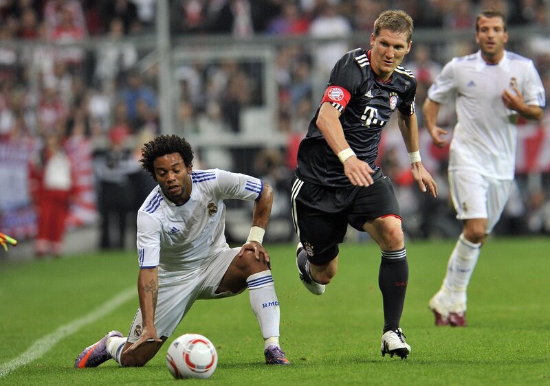 Soccer Players on Field — Green, Competitive, Night