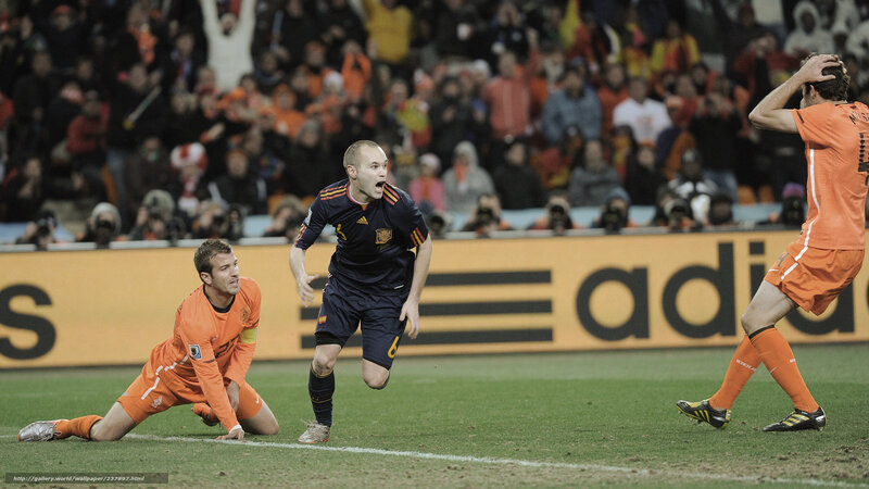 Soccer Players on Field — Orange, Intense