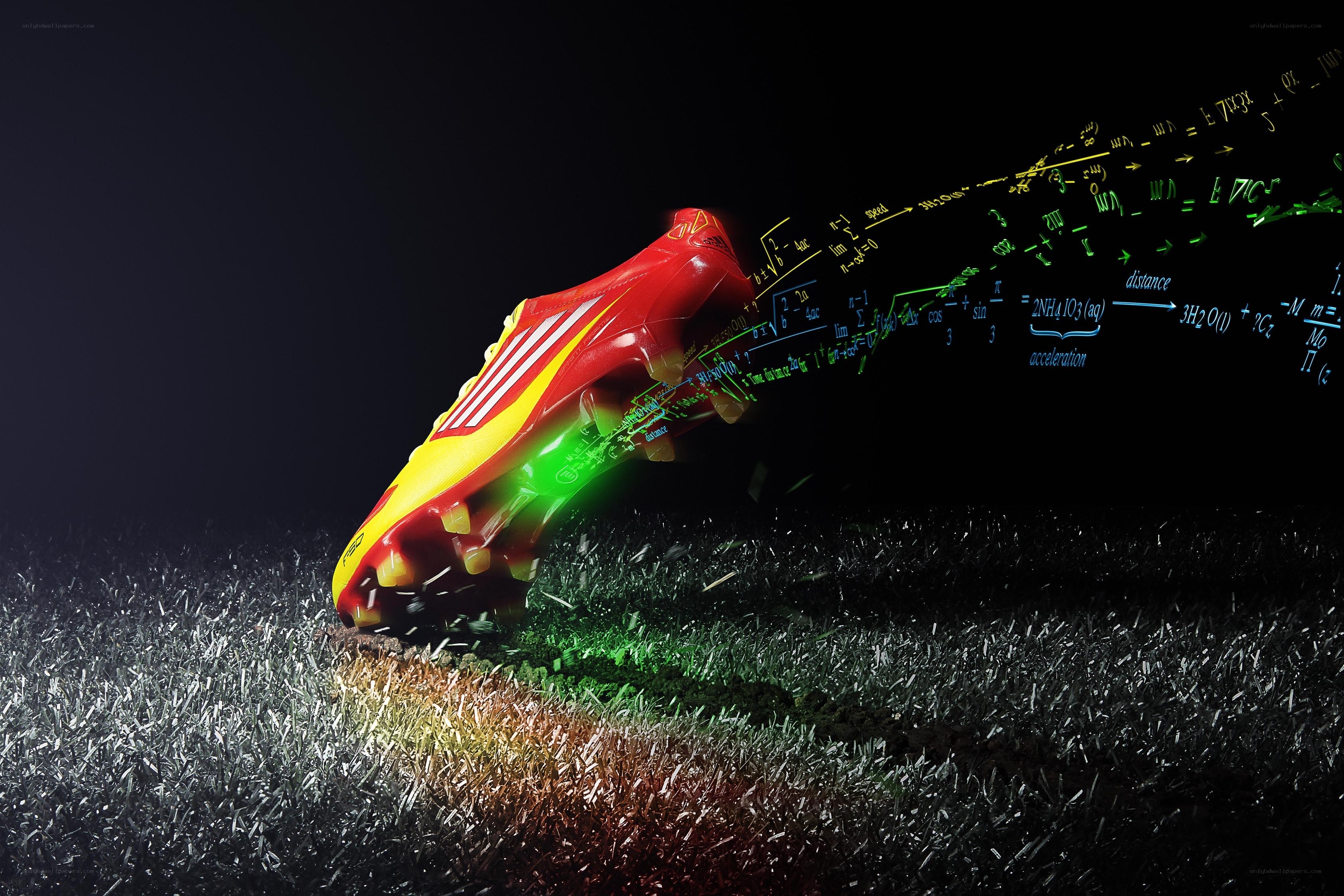 soccer shoe with math equations