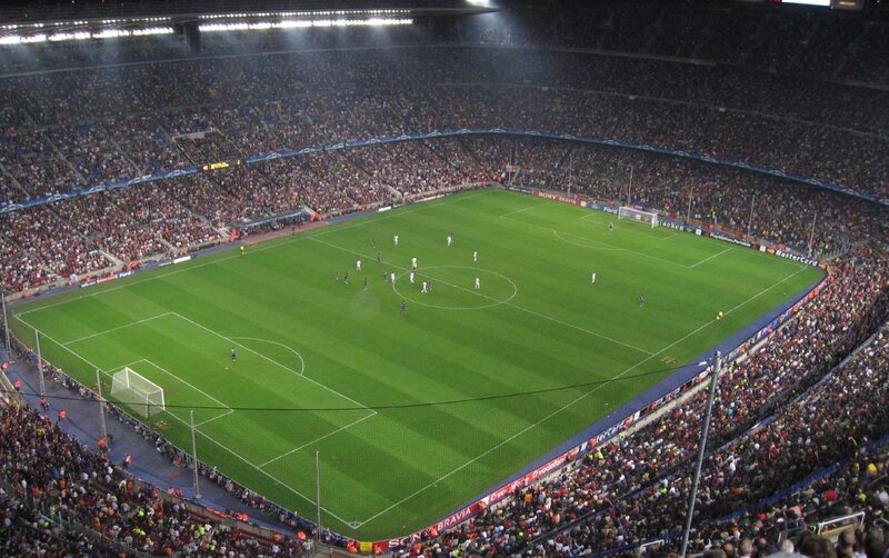 soccer stadium at night