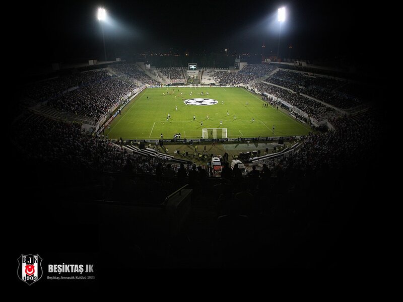 Soccer Stadium at Night — Black