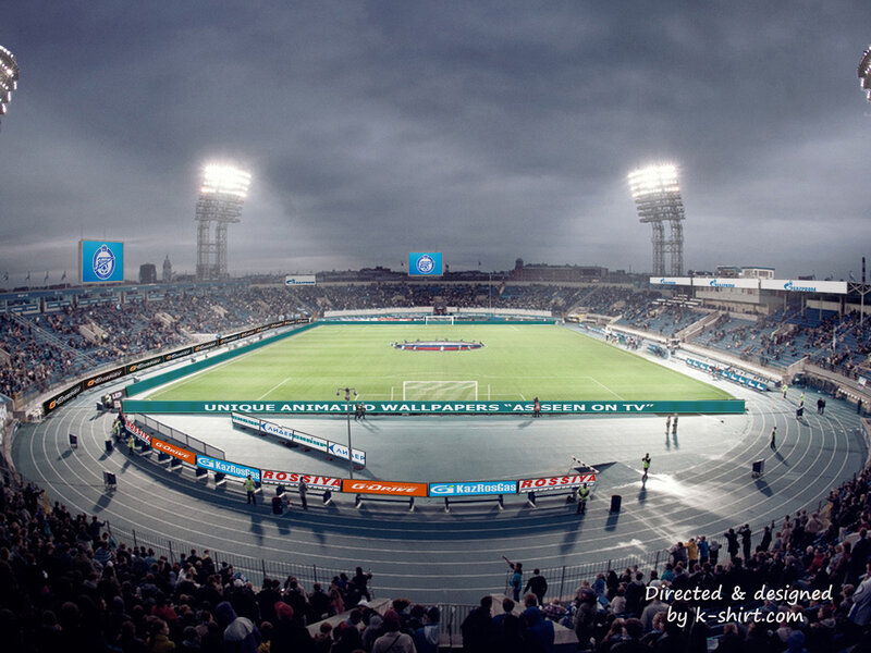 Soccer Stadium at Night — Green, Dramatic