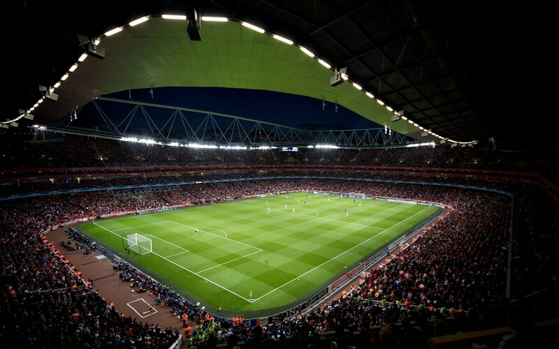Soccer Stadium at Night — Green