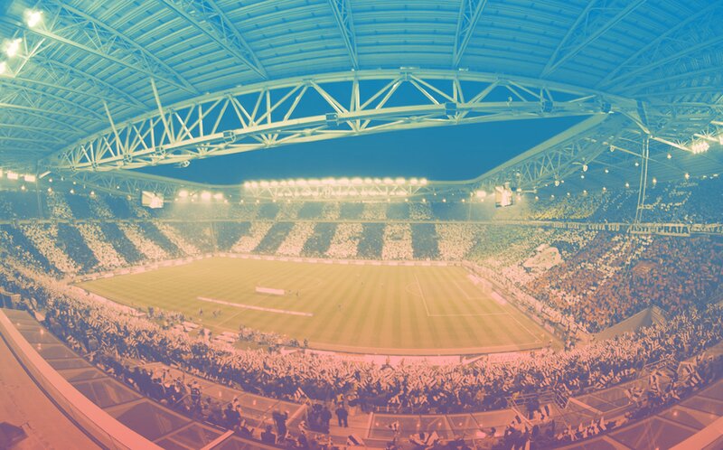 Soccer Stadium Crowd — Blue