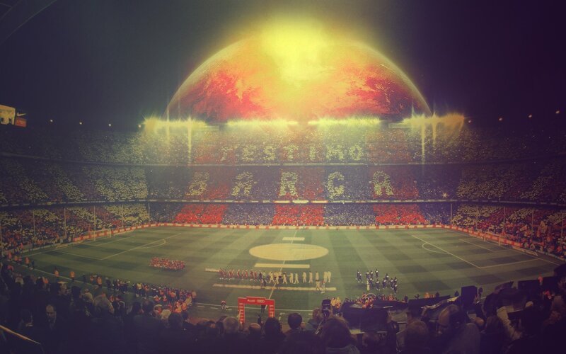 Soccer Stadium Crowd — Red