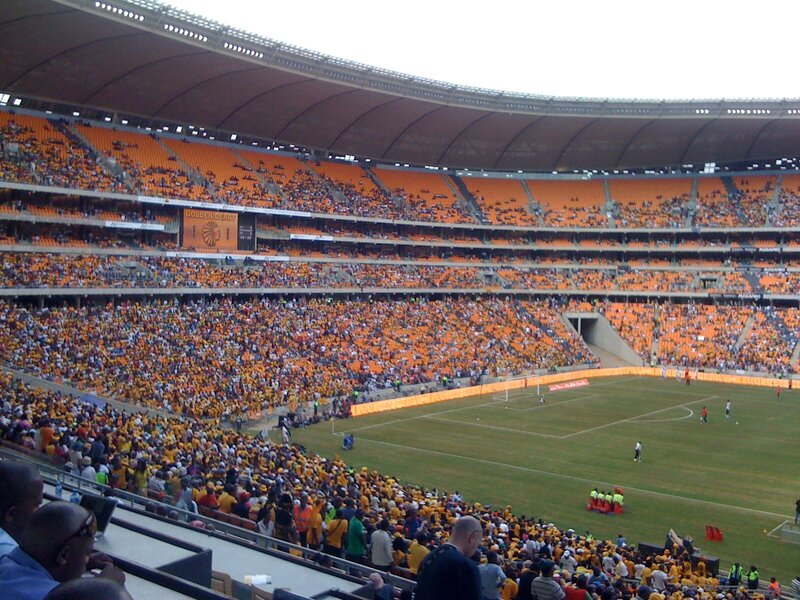 Soccer stadium during a match