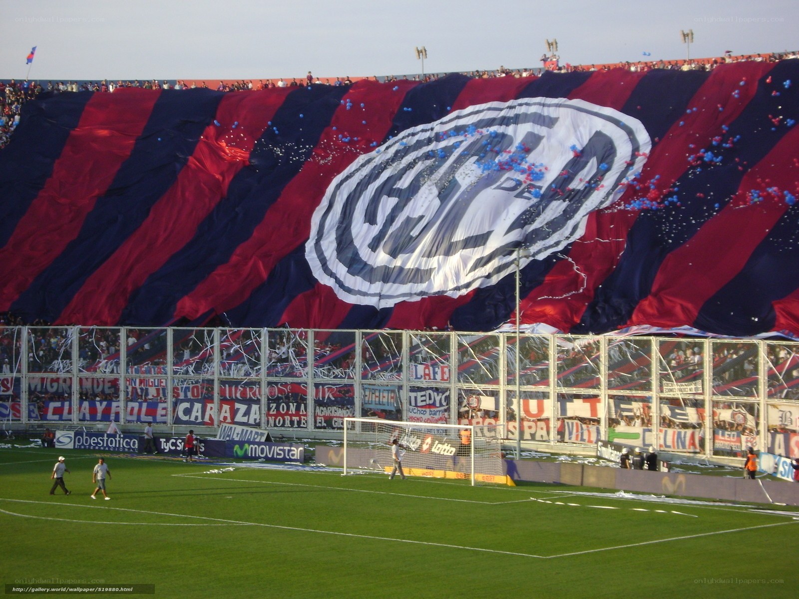Soccer stadium fan display