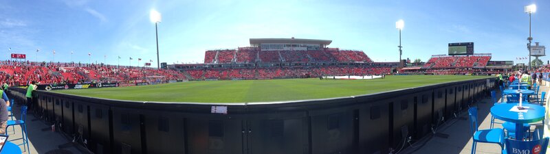 Soccer Stadium with Fans — Red