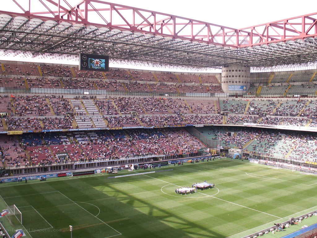 Soccer stadium with fans