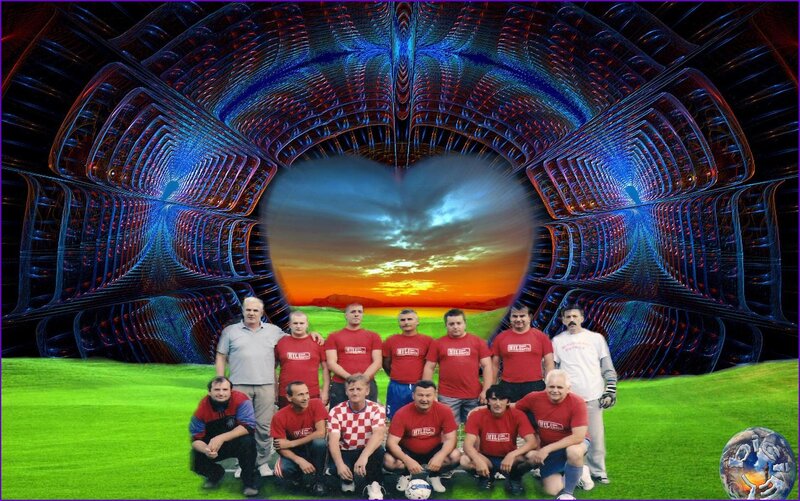 Soccer Team on Field — Green