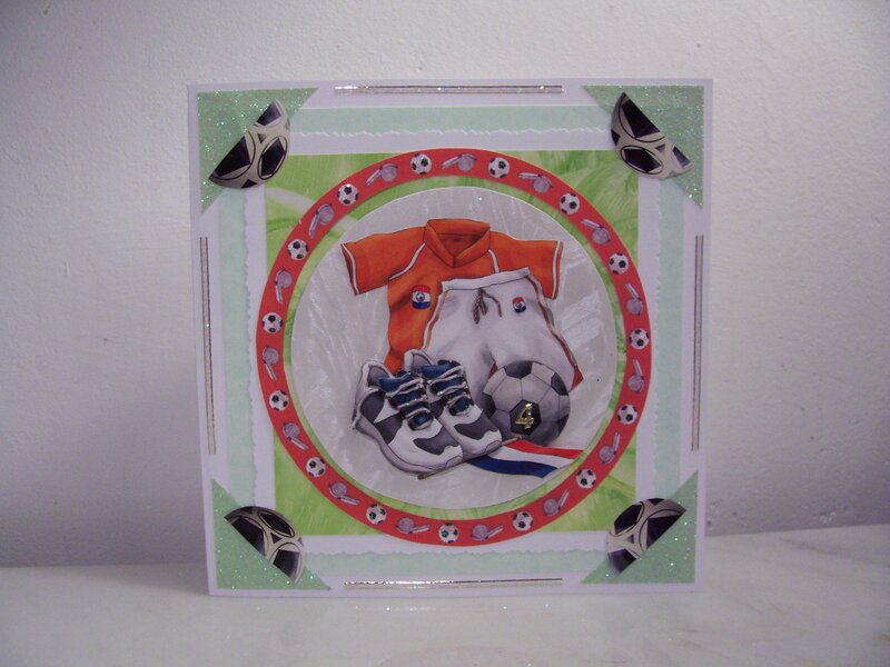 soccer-themed handmade card
