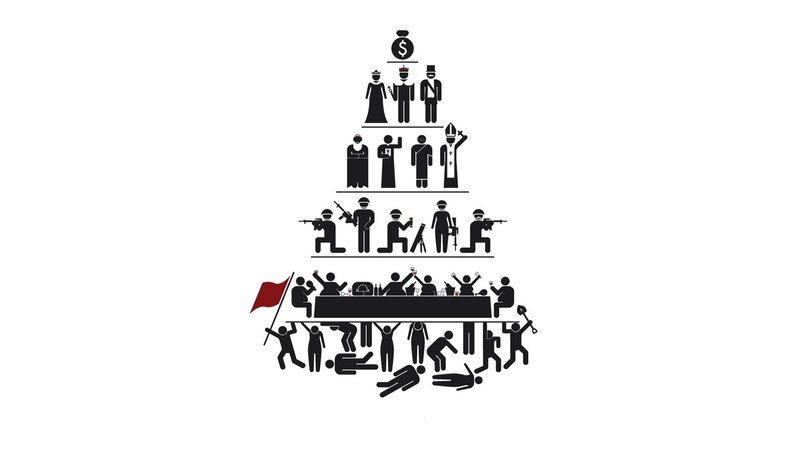 Social Hierarchy Pyramid — Black