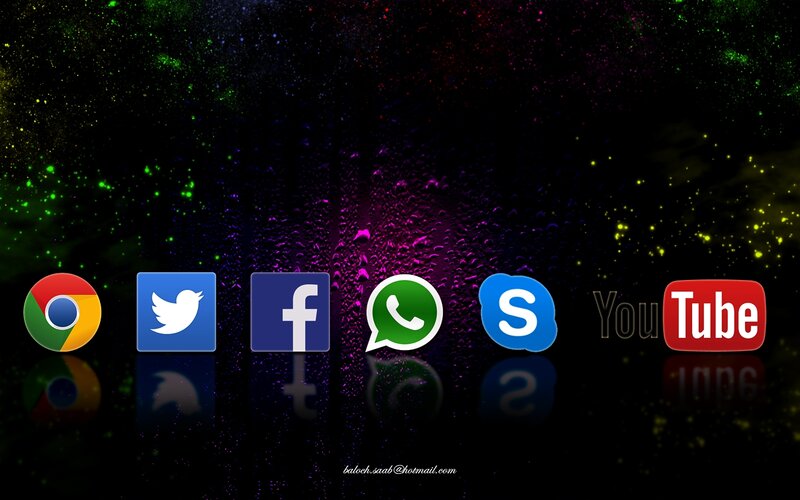 Social Media Icons — Black