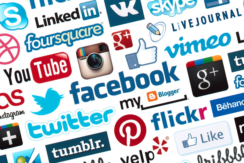 Social Media Logos — White