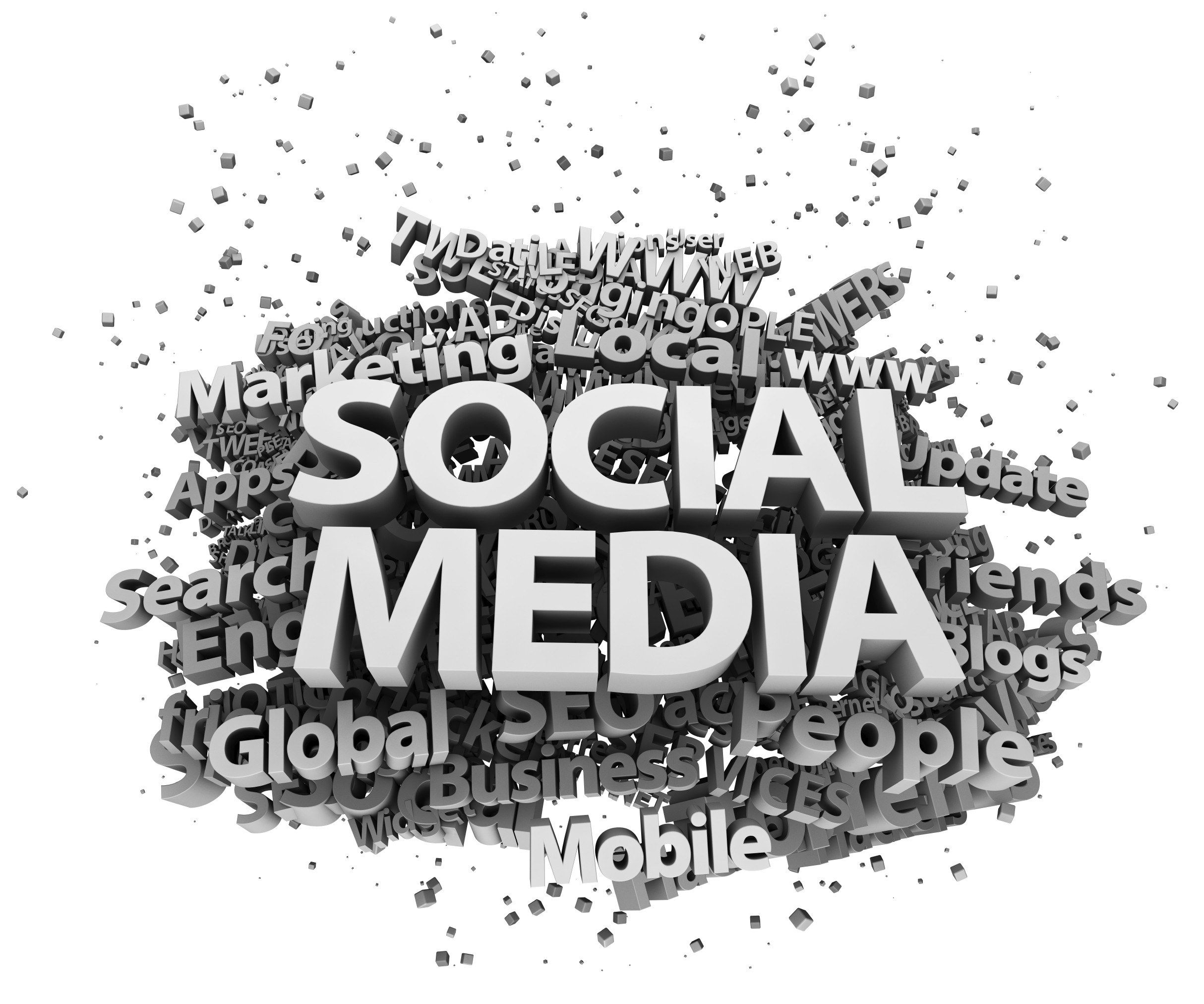 Social media word cloud