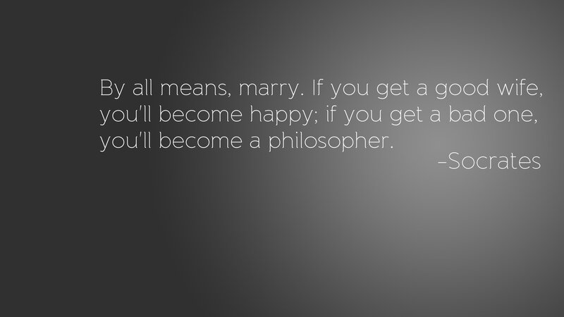 Socrates on marriage