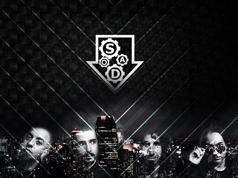 SOD logo with cityscape and faces