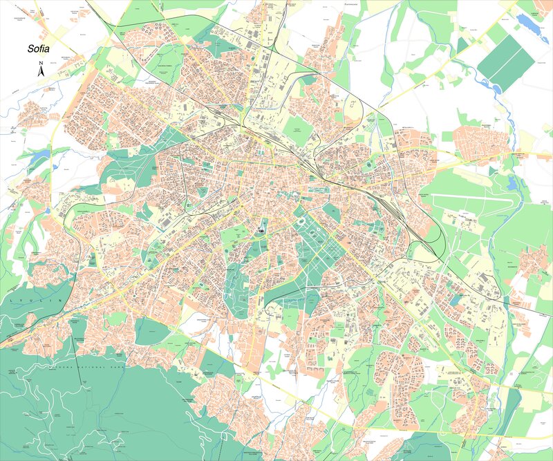 Sofia city map