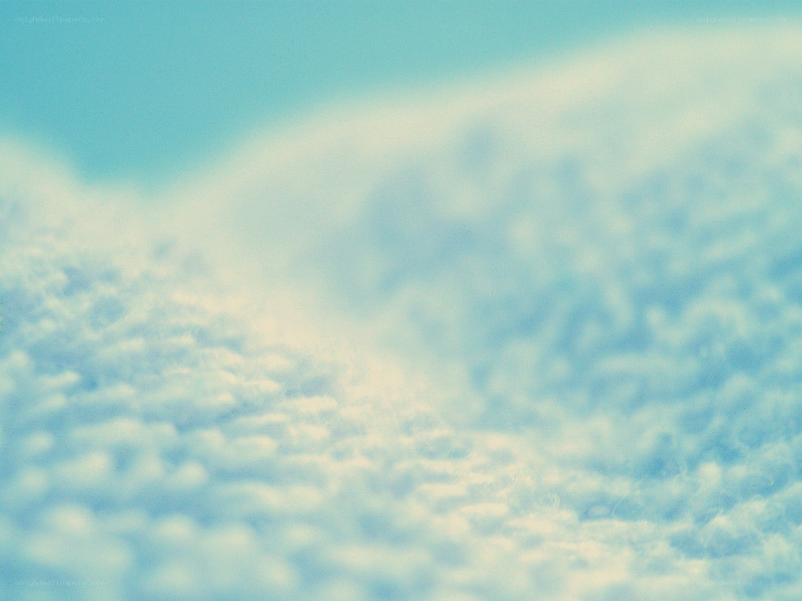 soft clouds in blue sky
